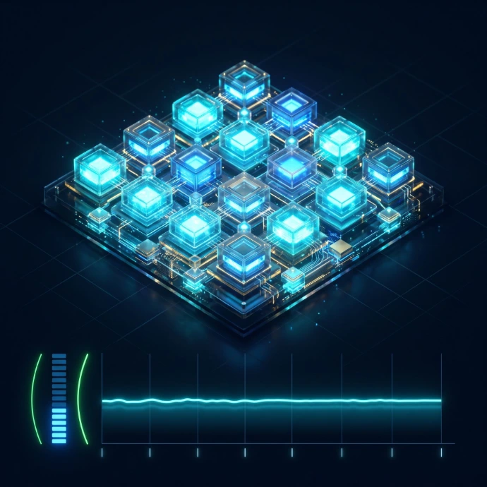 GPU KV cache or a real-time performance dashboard displaying <10ms response times.