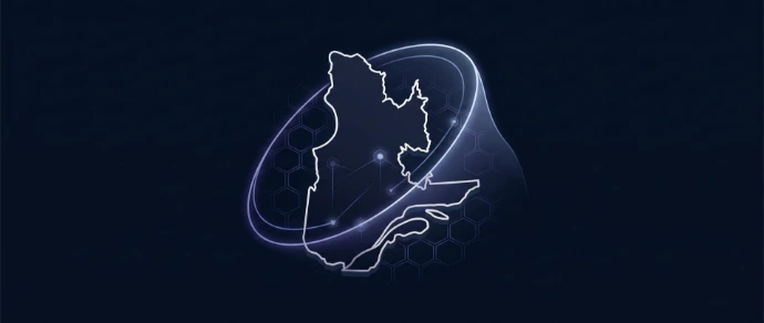 Quebec Law 25 on the Whole Quebec.
Minimalist, simple, sleek, modern, high-level, no text, text-free. #010d26 background